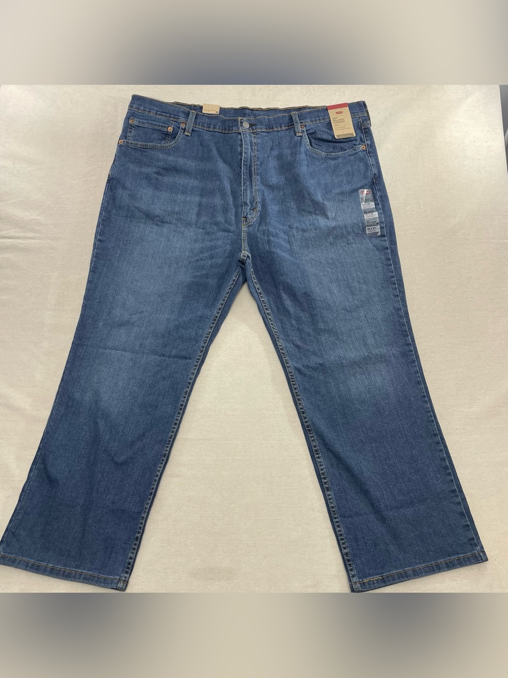 NWT Levi’s 559 Mens Jeans 46x29 Relaxed Straight Fit Stretch Blue Denim Classic